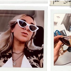 White fashion glasses